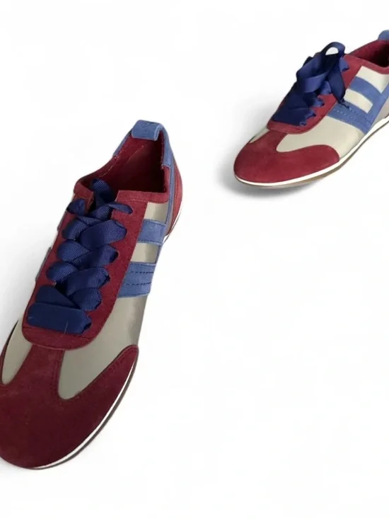 $128! Free People Aces Tennis Hickory Silt Shoes Navy Blue Drawstring SZ 9/40 - Picture 5 of 6